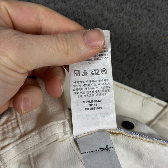 J Crew Jeans Mens 33x32 White 484 Slim Fit Selvedge Denim Button Fly - Picture 7 of 16